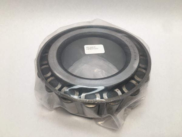 Bower HH221447 taper bearing cone wrapped in plastic, showing tapered rollers and cage