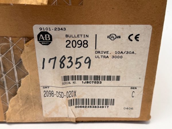Allen-Bradley 2098-DSD-020X Ultra 3000 2kW Servo Drive 2098DSD020X