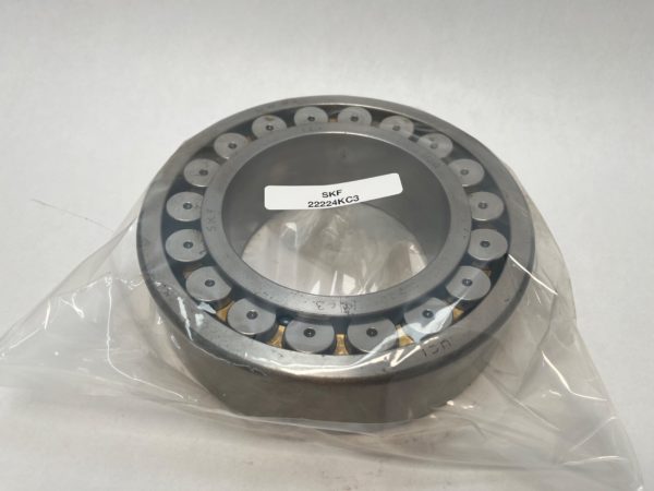 SKF 22224KC3 spherical roller bearing with tapered bore, labeled, in plastic packaging
