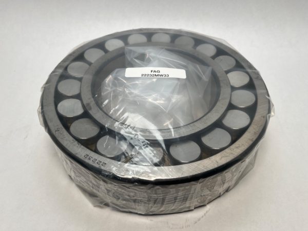 FAG 22232MW33 spherical roller bearing, shrink-wrapped, with label showing part number