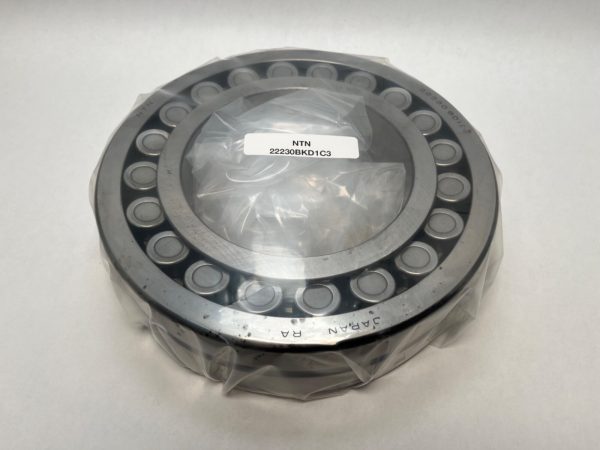 NTN 22230BKD1C3 spherical roller bearing, tapered bore, wrapped in plastic with label