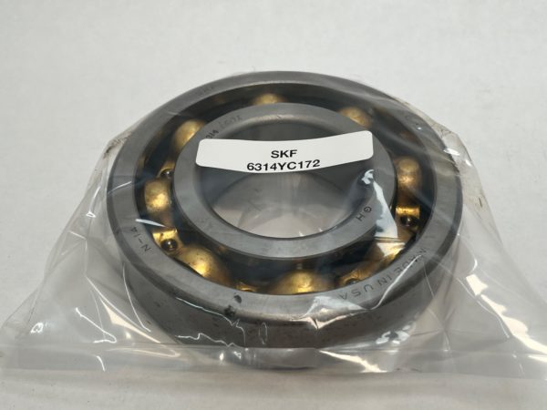 SKF 6314YC172 open deep groove ball bearing in plastic packaging with label