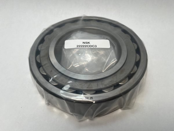 NSK 22222CDC3 spherical roller bearing, open type, shrink-wrapped with label visible