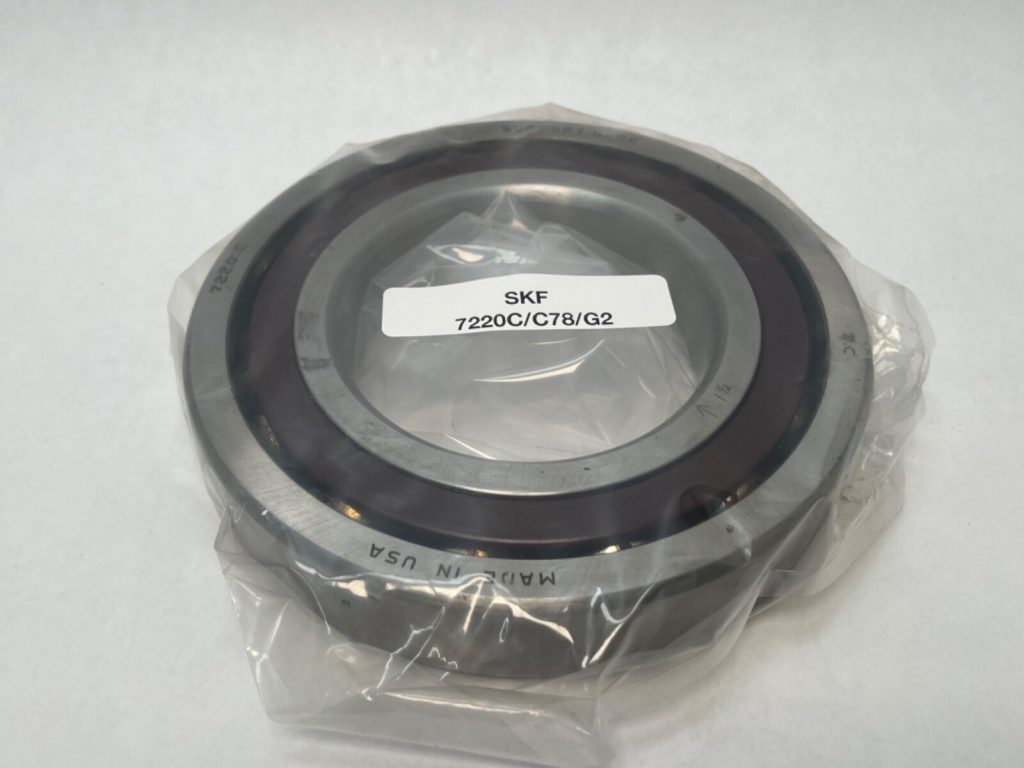 Angular Contact Ball Bearing - Straight Bore, 100 mm ID, 180 mm OD, 34 mm Width, Open, 15° Contact Angle.