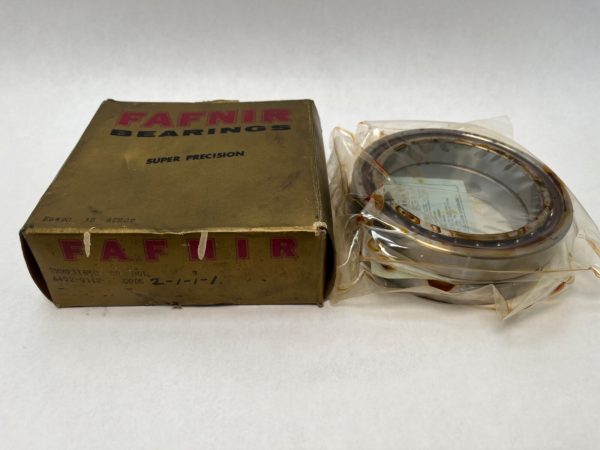 Fafnir Bearings box next to a coiled wire bundle on surface