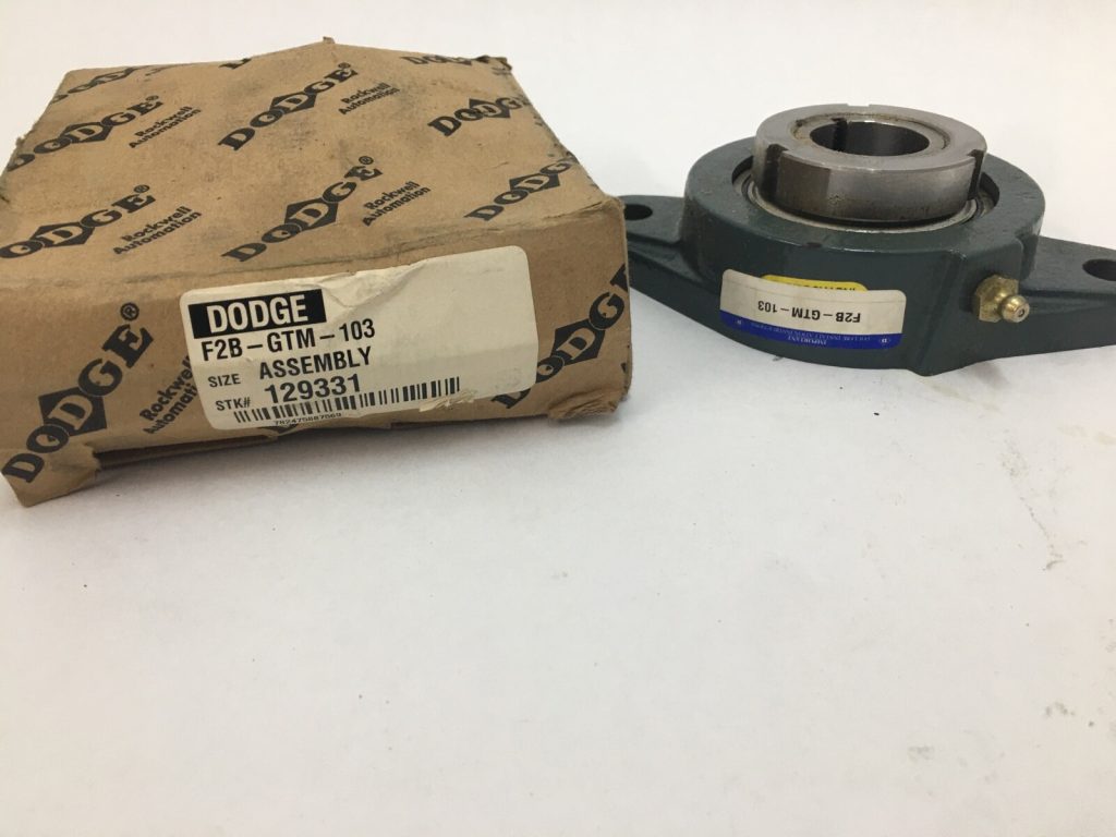Flange Mount Bearing - 2 Bolt, 1-3/16 in Bore, Cast Iron Housing, Medium Duty, Grip Tight Locking.