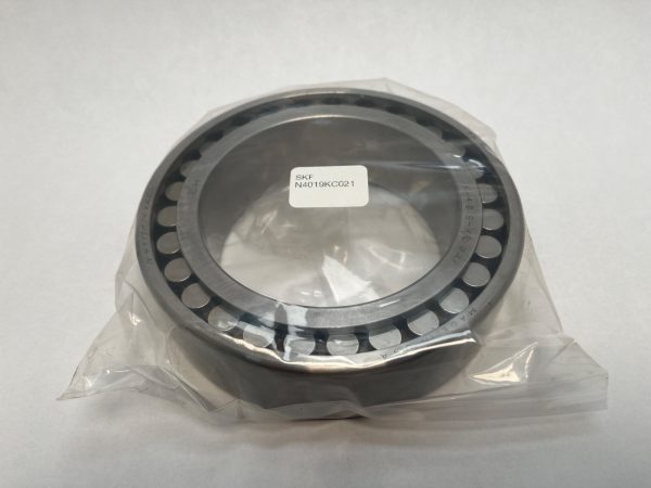 SKF N4019KC021 cylindrical roller bearing with tapered bore, wrapped in plastic