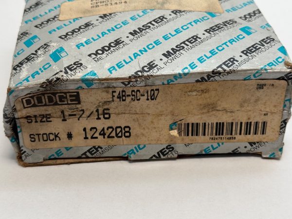 Dodge F4B-SC-107 Flange Mount Bearing 1-7/16″ ID 124208 F4BSC107