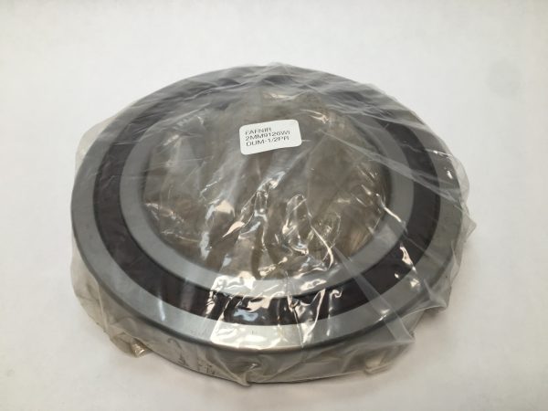 Fafnir angular contact ball bearing wrapped in plastic with label, top view