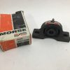 Two-Bolt Pillow Block Bearing Unit, 9/16" Bore, Setscrew Locking, Non-Expansion, Cast Iron, Felt Seals