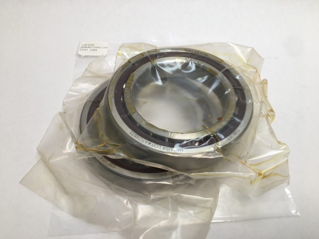 Super-Precision Angular Contact Ball Bearing Duplex Set of 2 - 75 mm Straight Bore, 115 mm OD, 20 mm Width Each, 15° Contact Angle, Open, Phenolic Machined Cage, Heavy Preload