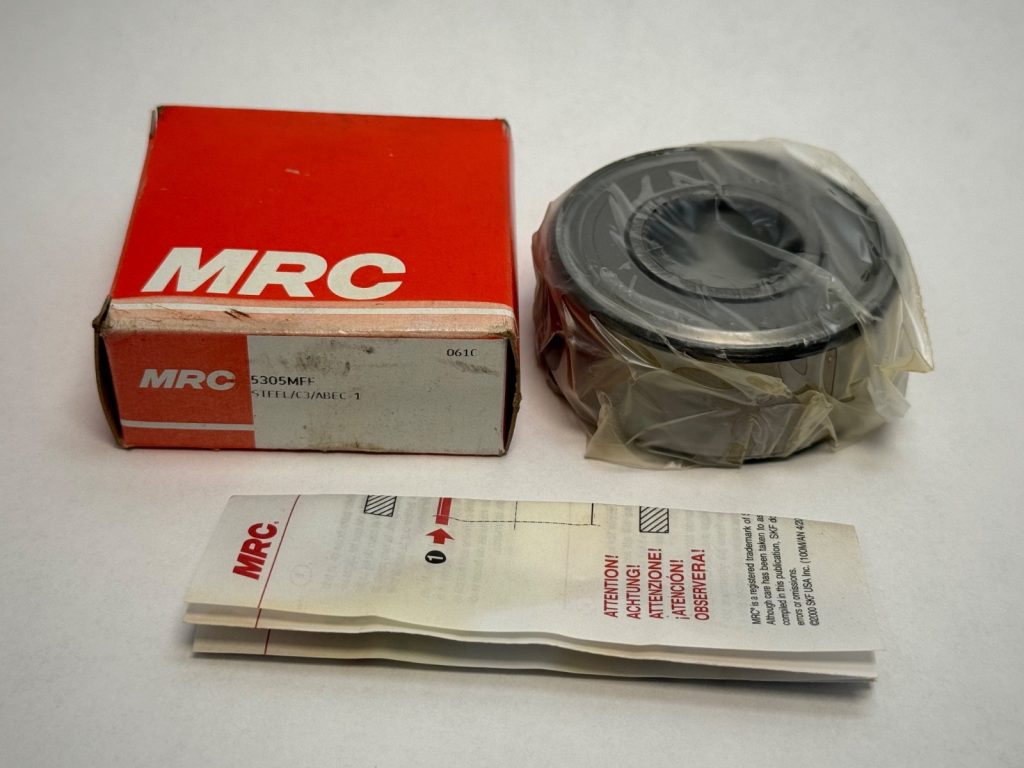 Double-Row Angular Contact Ball Bearing, Sealed, 25 x 62 x 25.4 mm, 30 Degree Contact Angle, C3 Clearance