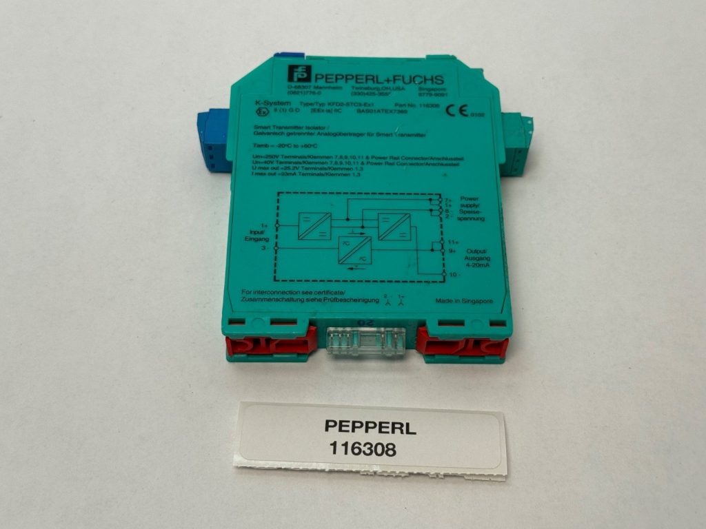 1-Channel Intrinsic-Safety Isolated Barrier / SMART Transmitter Power Supply, 4-20 mA, HART, Ex ia IIC, DIN Rail