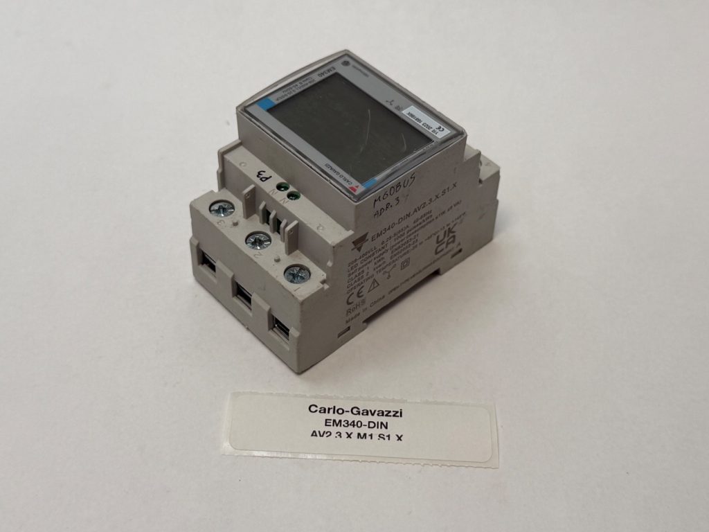Three-Phase DIN-Rail Energy Meter, 208-400 V L-L, 5(65) A Direct Connection, RS485 Modbus, Self Powered