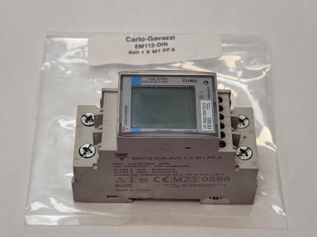Single-Phase DIN-Rail Energy Meter, 230 V L-N, 5(100) A Direct Connection, M-Bus Port, MID Class B