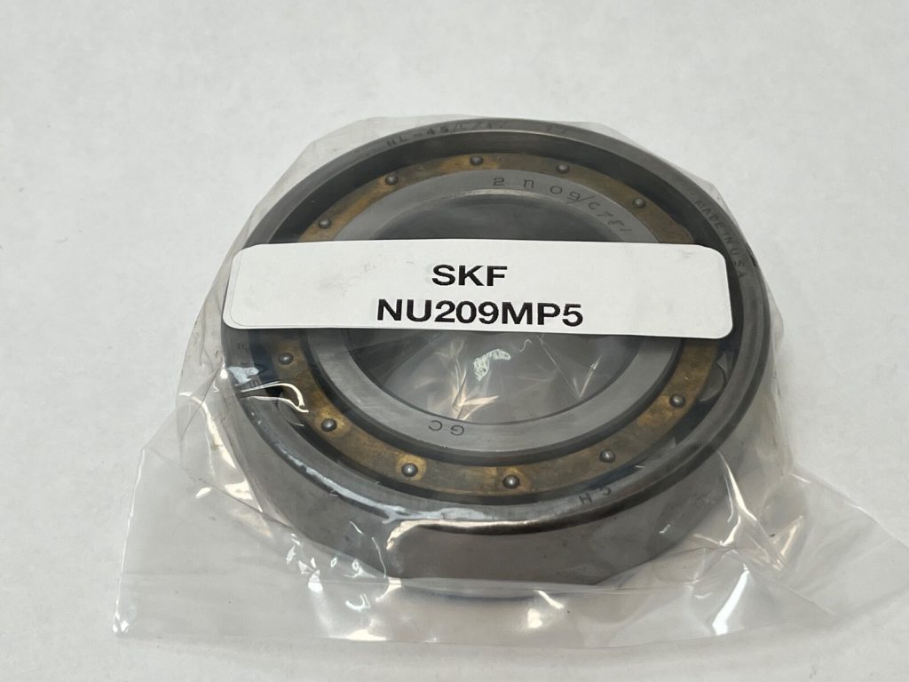 Single-Row Cylindrical Roller Bearing, 45 x 85 x 19 mm, Non-Locating N Design, Brass Cage, P5