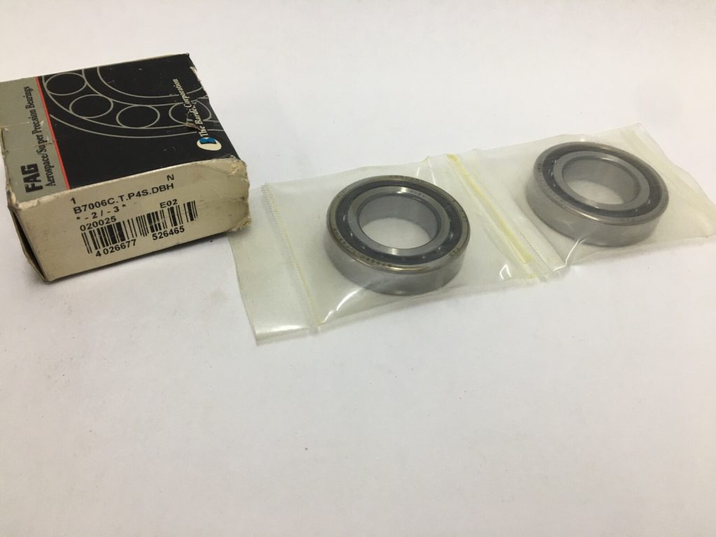 Angular Contact Spindle Bearing – Universal Design, Straight Bore, 30 mm ID, 55 mm OD, 13 mm Width, 15 Degree Contact Angle, Light Preload, Open, Phenolic Cage