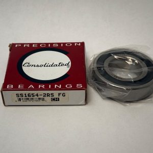 Stainless Steel Deep Groove Ball Bearing, 1-1/4 in Bore x 2-1/2 in OD x 5/8 in Wide, Two Rubber Seals, Food-Grade Grease
