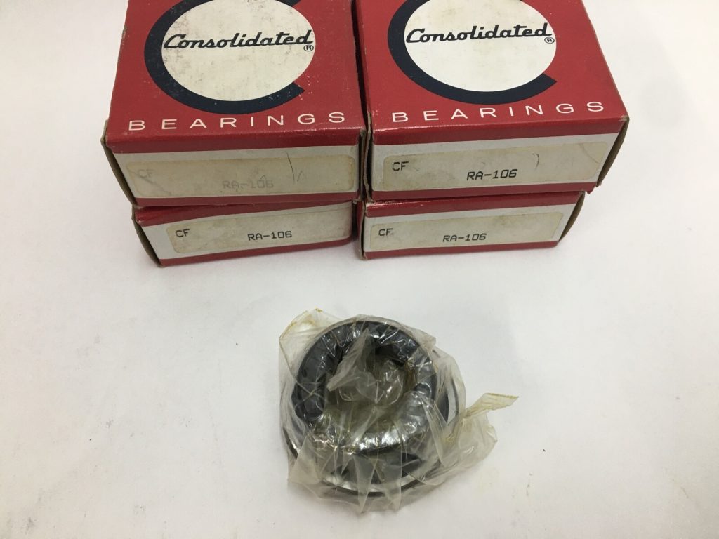 Ball Bearing Insert 1-3/8" Bore, Eccentric Locking Collar, Rubber Seals Both Sides, Insert Only, Set of 4