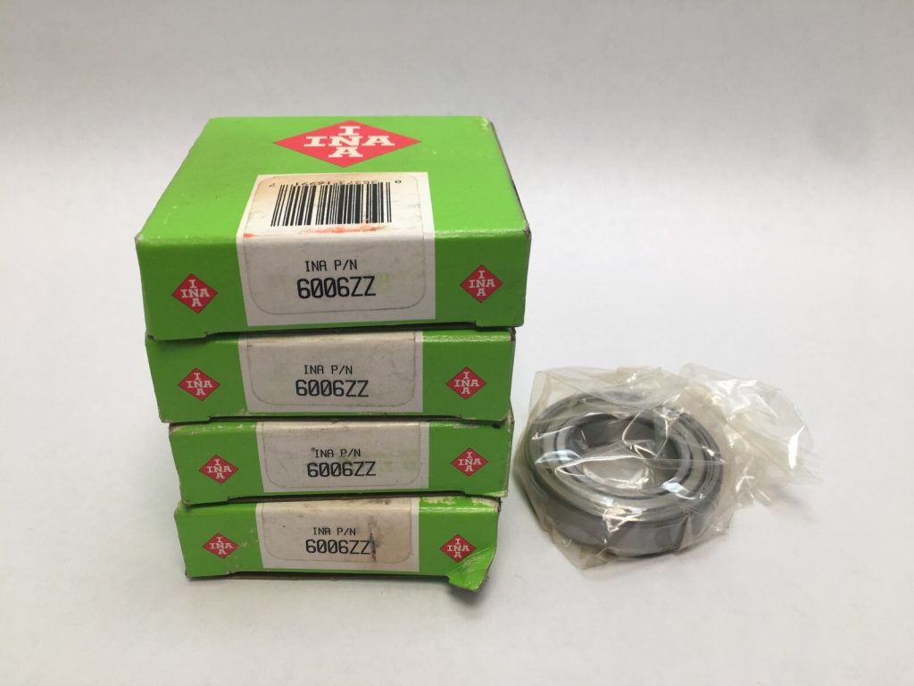 Deep Groove Ball Bearing 30x55x13 mm, Two Steel Shields, 6006 Envelope, Set of 4 Pcs