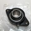 Two-Bolt Oval Flange Block Ball Bearing Unit, 1-7/16 in Bore, Cast Iron, Set Screw Locking, Non-Expansion, 5.1250 in Bolt Centres