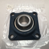 Self-Lube 4-Bolt Square Flange Mount Bearing Unit, 1-1/4" Bore, Setscrew Lock, Cast Iron
