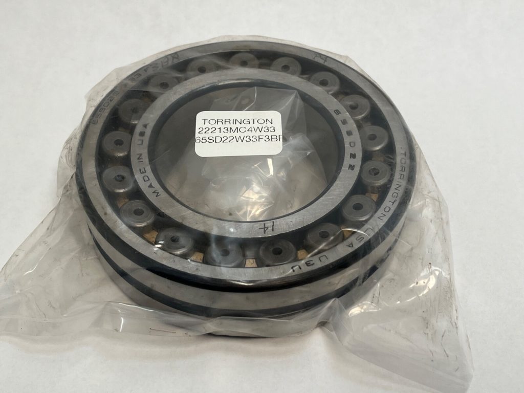 Spherical Roller Bearing - Straight Bore, 65 mm ID, 120 mm OD, 31 mm Width, Open, Machined Brass Cage, C4 Clearance, W33 Lubrication Groove