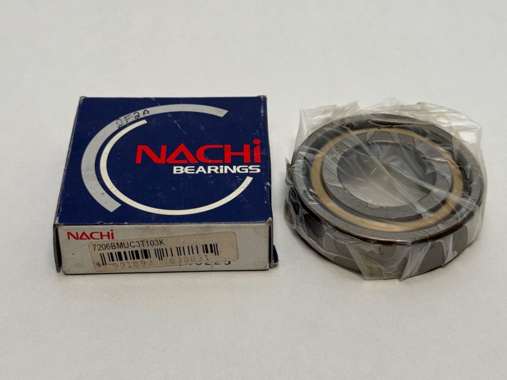 Single-Row Angular Contact Ball Bearing — 30 x 62 x 16 mm, 40° Contact Angle, Machined Brass Cage, C3 Clearance, Open