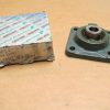 Four-Bolt Square Flange Mounted Ball Bearing Unit, 5/8" Bore, Setscrew Locking, Non-Expansion