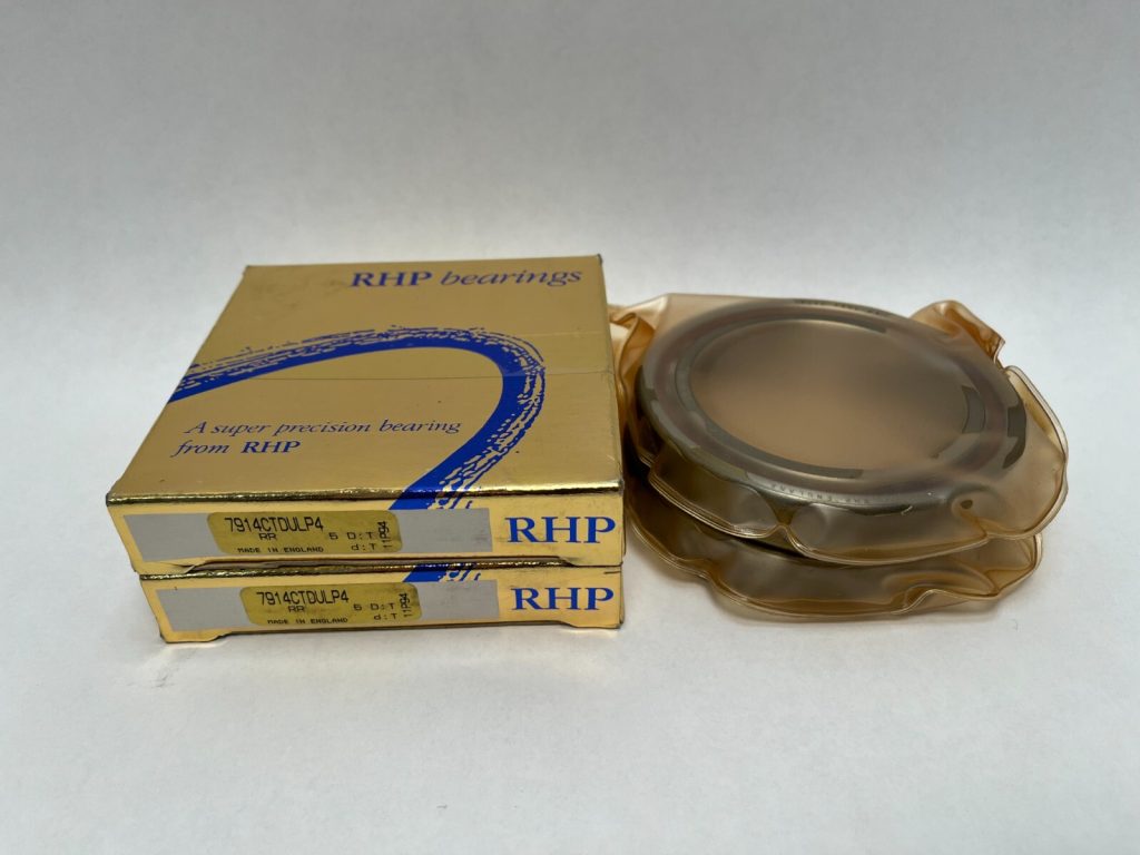 Super Precision Angular Contact Ball Bearing - Matched Pair, Straight Bore, 70 mm ID, 100 mm OD, 16 mm Width, Open, 15° Contact Angle, Universal Light Preload