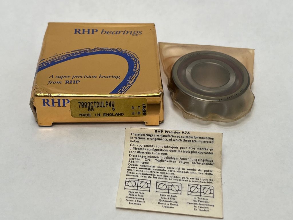 Super-Precision Angular Contact Ball Bearing - 17 mm ID, 35 mm OD, 10 mm Width, Open, 15° Contact Angle, Light Preload, ABEC 7