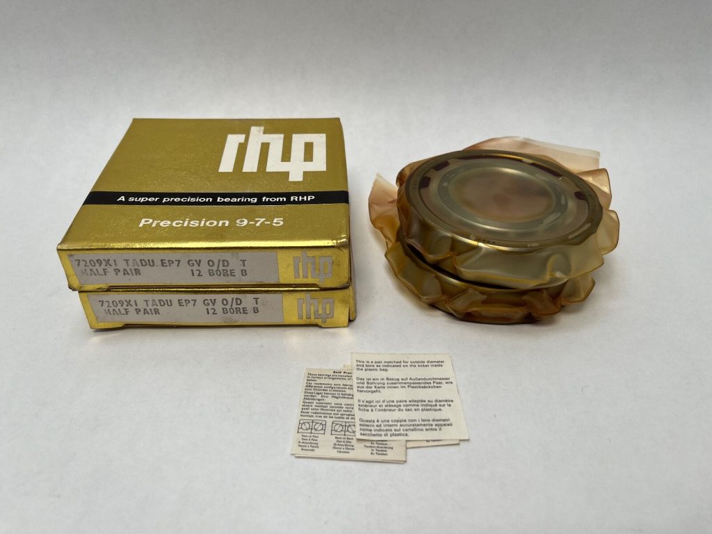 Super Precision Angular Contact Ball Bearing - 45 mm ID, 85 mm OD, 19 mm Width, 40 Degree Contact Angle, ABEC 7, Light Preload, Phenolic Cage, Universally Ground
