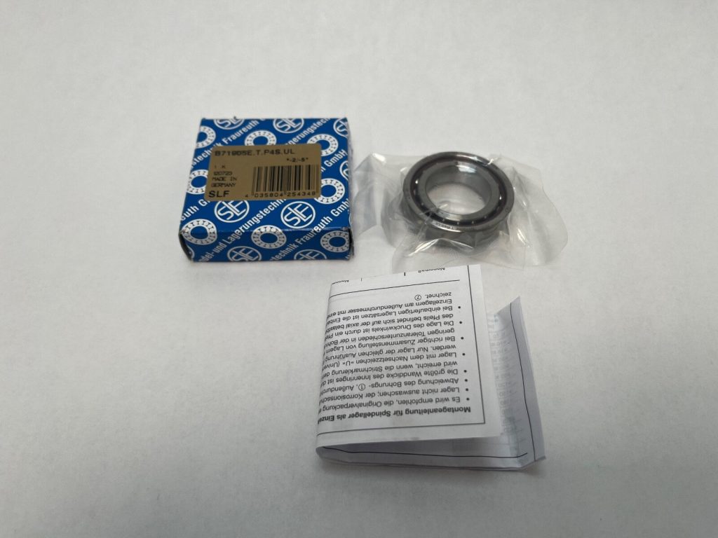 Super-Precision Angular Contact Spindle Bearing, 25x42x9 mm, 25° Contact Angle, Phenolic Cage, Universally Ground Light Preload, P4S (ABEC 7/9)