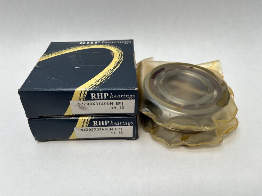Angular Contact Ball Bearing Duplex Pair — 40 mm ID, 80 mm OD, 18 mm Width, Open, 25°, Medium Preload, Phenolic Cage