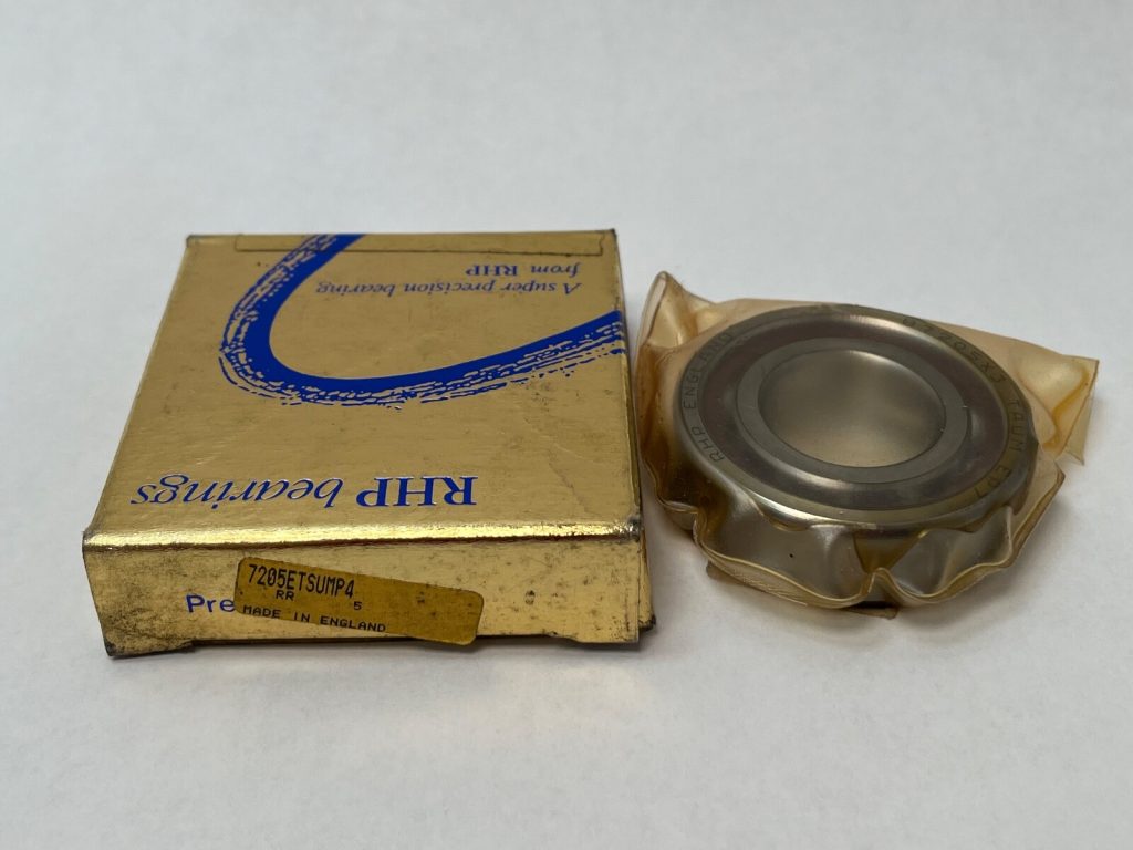 Super-Precision Angular Contact Ball Bearing - Straight Bore, 25 mm ID, 52 mm OD, 15 mm Width, Open, 25° Contact Angle, Phenolic Cage, Medium Preload, Single Universally Ground