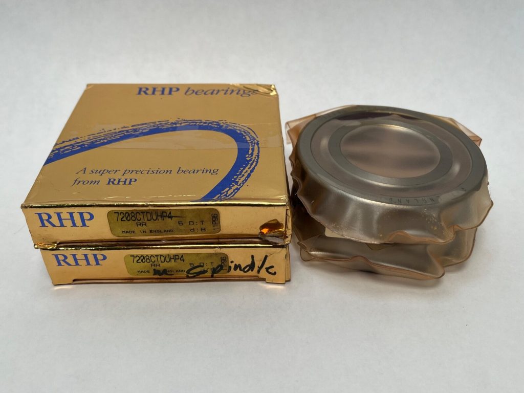 Super-Precision Angular Contact Ball Bearing - Straight Bore, 40 mm ID, 80 mm OD, 18 mm Width, Open, 15° Contact Angle, Heavy Preload, Universally Matchable Duplex Pair, 2 Pcs.