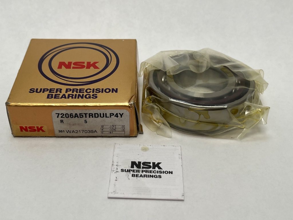 Super Precision Angular Contact Ball Bearing 30x62x16mm 30 Degree Contact Angle ABEC 7 Machined Phenolic Cage Single Universally Ground Light Preload Open