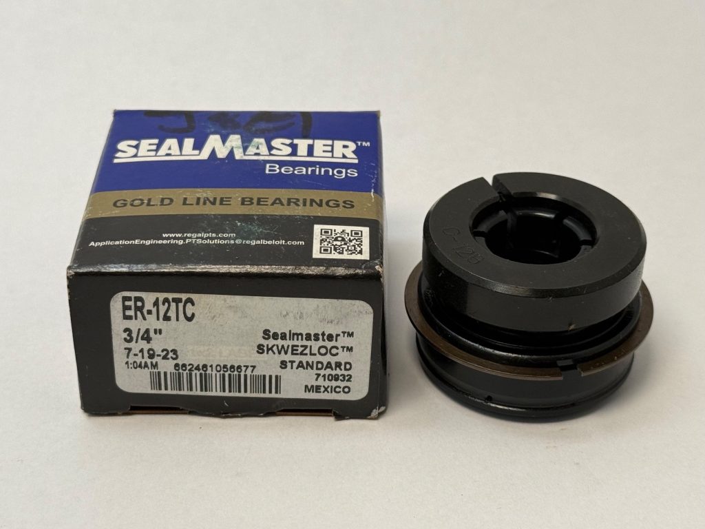 Self-Aligning Ball Bearing Insert ONLY, 3/4" Bore, Spherical 1.85" OD, Contact Seals, Regreasable, With Snap Ring — No Housing