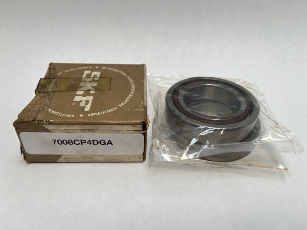 Super-Precision Angular Contact Ball Bearing, Universally Matchable Pair, 40 x 68 x 15 mm, 15 Degree Contact Angle, Light Preload, Phenolic Cage