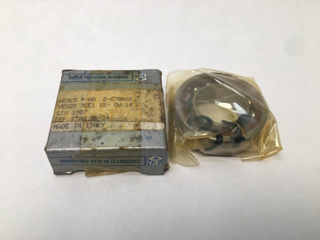 High-Speed Super Precision Angular Contact Ball Bearing 25 x 47 x 12 mm, 15° Contact Angle, ABEC 7 Class, Universally Ground for Duplex Mounting — Single Bearing (Half of a Pair)