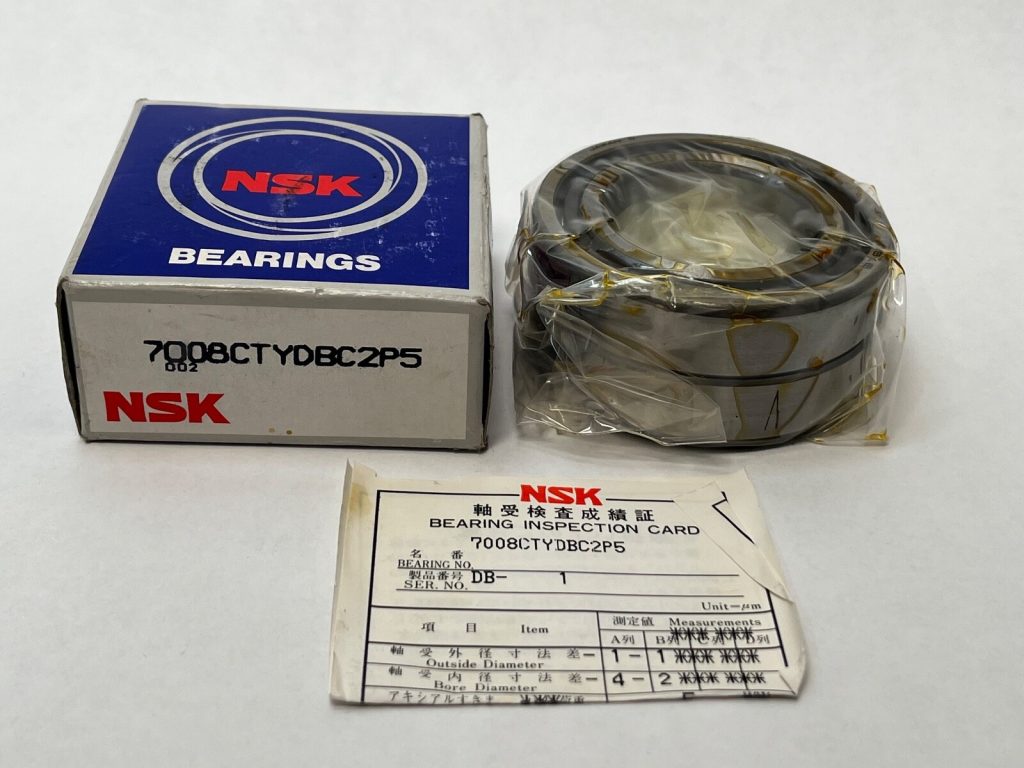 Super Precision Angular Contact Ball Bearing Matched Set 40x68x15 mm, 15 Degree Contact Angle, ABEC 5, Back-to-Back Duplex, Polyamide Cage