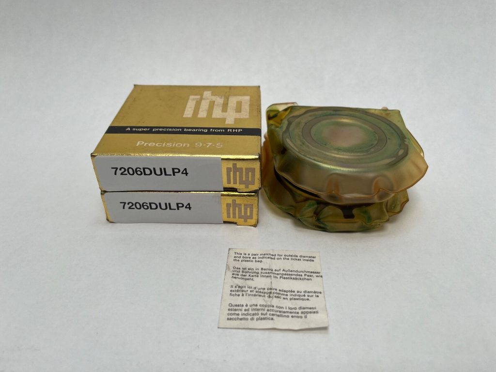 Super-Precision Angular Contact Ball Bearing Duplex Pair - 30 mm Bore, 62 mm OD, 16 mm Width, 40 Degree Contact Angle, Light Preload, ABEC 7