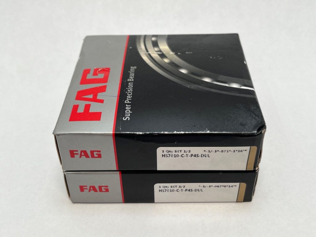 High Speed Angular Contact Spindle Bearing Set - 50 mm ID, 80 mm OD, 16 mm Width, Open, 15° Contact Angle, Universally Matched Light Preload Pair, P4S