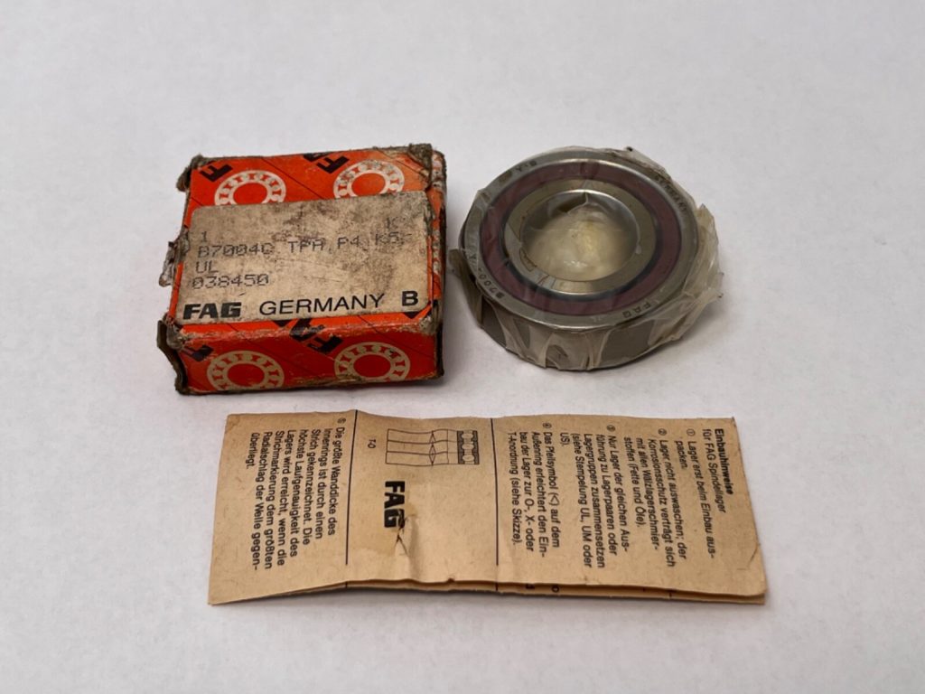 Spindle Angular Contact Ball Bearing - 20 mm ID, 42 mm OD, 12 mm Width, Open, 15° Contact Angle, Light Preload, Universal Ground