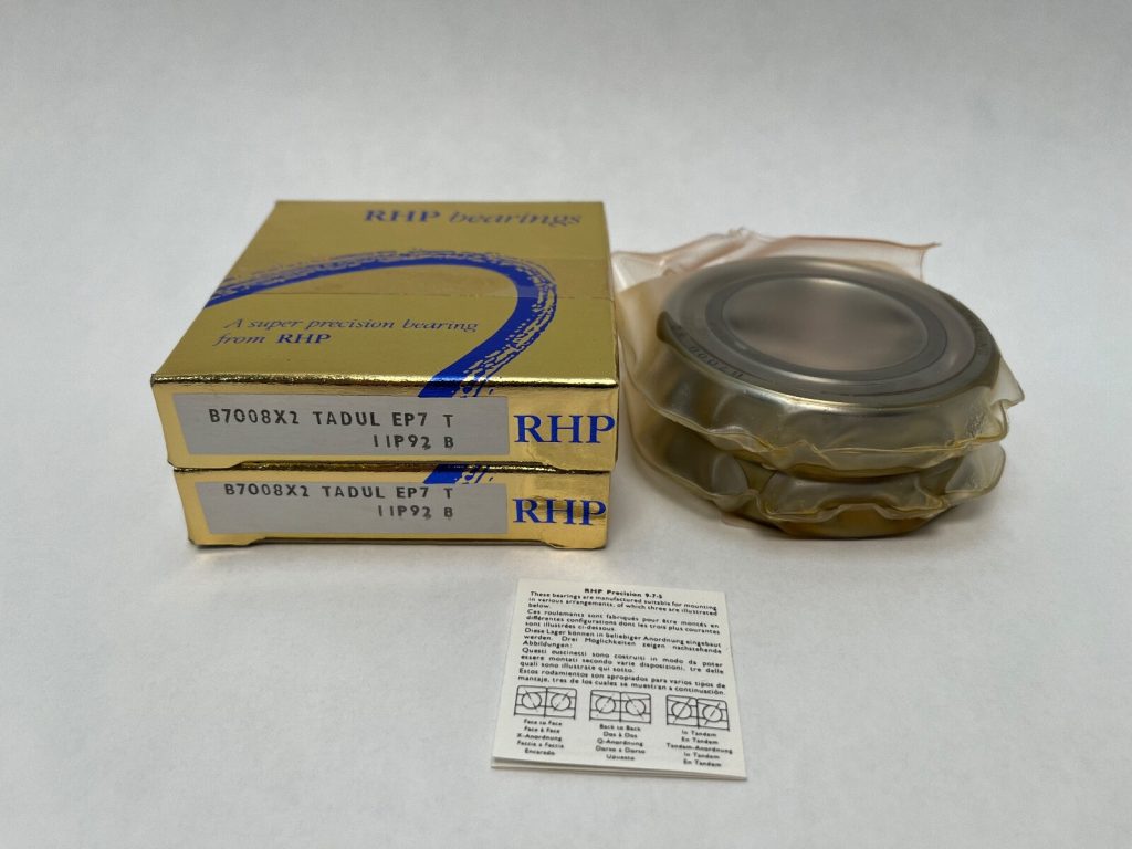 Super-Precision Angular Contact Ball Bearing 40x68x15 mm 15 Degree ABEC 7 Duplex Light Preload Pair