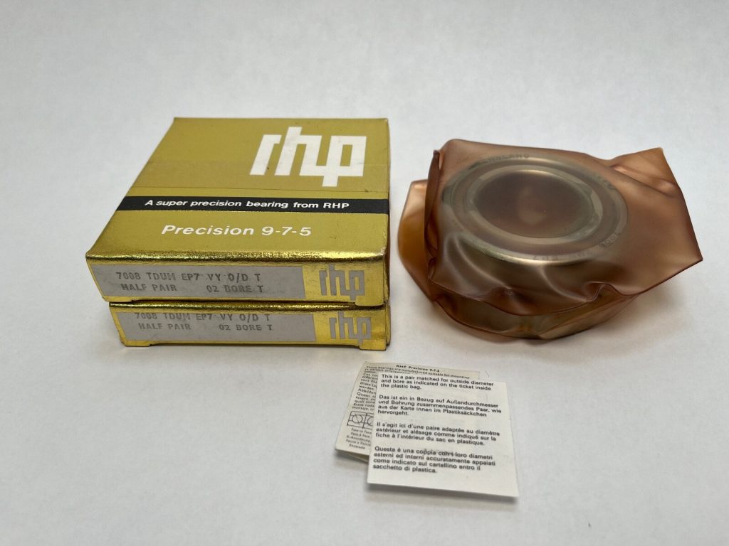 Super Precision Angular Contact Ball Bearing Matched Duplex Pair 40 x 68 x 15 mm 40 Degree ABEC 7 Medium Preload