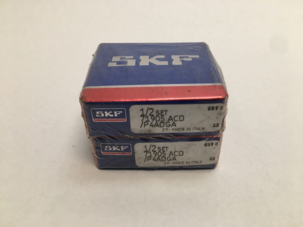 Super-Precision Angular Contact Ball Bearing, Matched Pair - 25 mm ID, 42 mm OD, 9 mm Width, Open, 25°, Light Preload