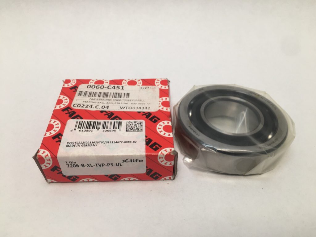 Angular Contact Ball Bearing 30x62x16 mm, 40° Contact Angle, Polyamide Cage, ISO P5 / ABEC 5, Universal Light Preload