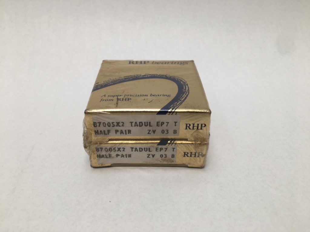 Super-Precision Angular Contact Ball Bearing Duplex Pair — 25 mm ID, 47 mm OD, 12 mm Width, Open, 15°, Light Preload, Phenolic Cage