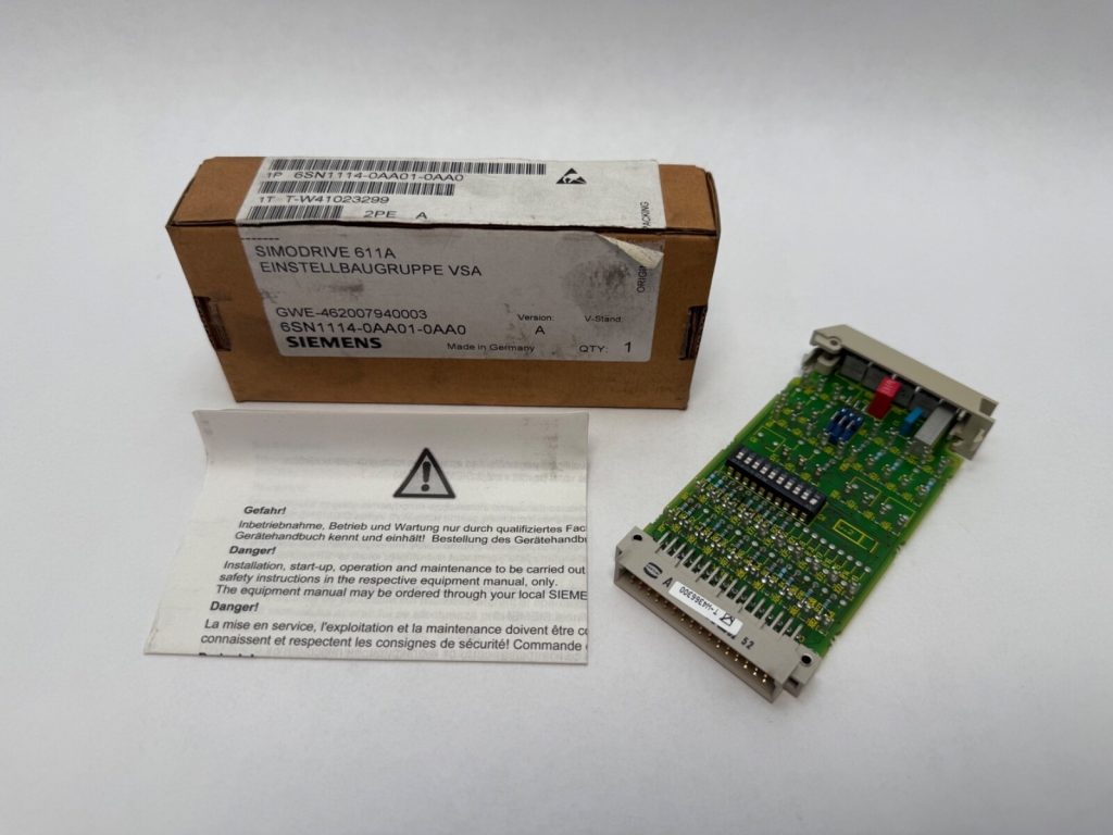 Simodrive 611 Analog Parameter Module for Feed Drive Control Modules with User-Friendly Interface